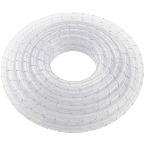 Lumonic Spiralkabelschlauch transparent 10m I 12mm Spiralband für Kabel mit 9-65mm Durchmesser I Flexibler Kabelschlauch-Schutz für Private & industrielle Zwecke