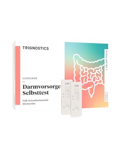 TRIGNOSTICS Darm-Vorsorgetest für zuhause – Testergebnis in 5 Minuten | Vorsorge für die Darm-Gesundheit | Hohe Testgenauigkeit 99,1% | 2x zuverlässige und präzise Stuhltests
