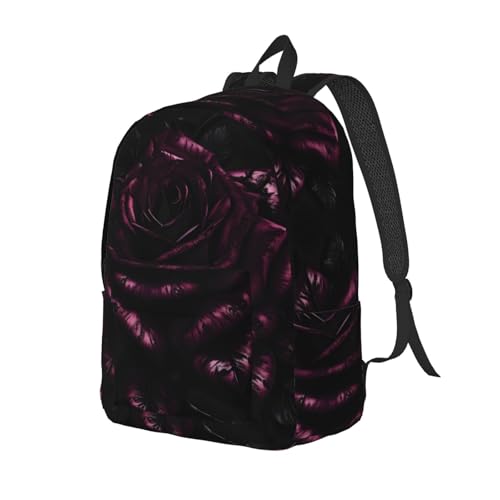 Sac à dos gothique imprimé rose imperméable pour ordinateur et voyage - 2