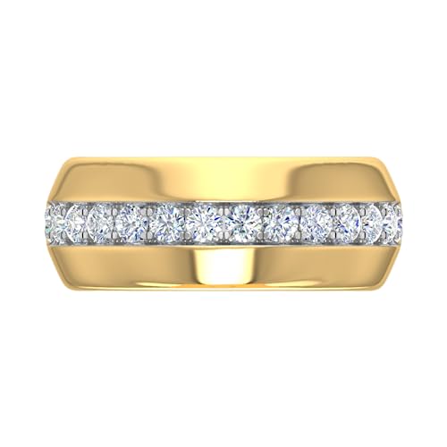 1/2 Carat Men Diamond Wedding Band Ring in 10K Gold3