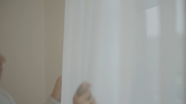 MYSKY HOME Crushed Voile Sheer Curtains for Living Room Rod Pocket Window Treatment Crinkle Sheer Curtains(2 Panels, 51" x 63", Orange)