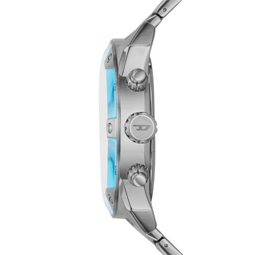 Diesel Spiked Men's Watch, Chronograph Watch with Stainless Steel Bracelet or Genuine Leather Band