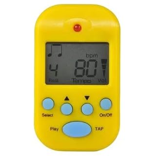 Hinleise Mini métronome numérique LCD à clipser Beat Tempo Jaune - Les Beatles, Paul McCartney, John Lennon, RIngo Starr, George Harrison