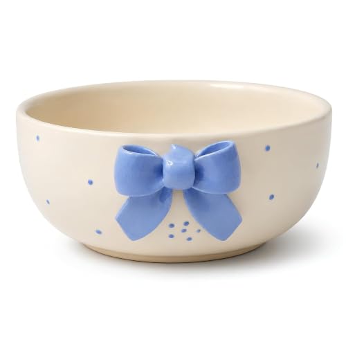 Image of Blue 3D Bow Bowl | Asthetic Bowls with Premium Quality | Perfect for Serving Dishes | Breakfast Bowl for Cereal, Soup, Noodles, Desserts,Snack, Soup | 450 Ml