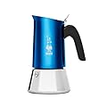 Bialetti Caffettiera New Venus Blu 6 Tazze, Manico anti scottatura, Adatta a Induzione, 6 Tazze (235 ml), Acciaio Inossidabile, Blu