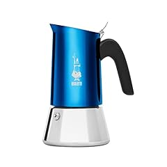 Bialetti Caffettiera New Venus Blu 6 Tazze, Manico anti scottatura, Adatta a Induzione, 6 Tazze (235 ml), Acciaio Inossidabile, Blu