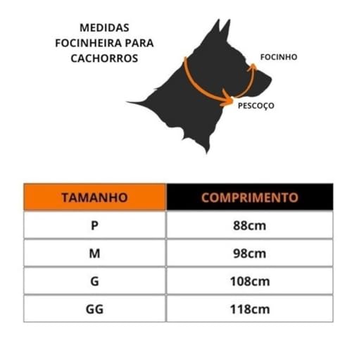 Focinheira Pet Confortável Segura Para Passear Com Cachorro Regulável (G)