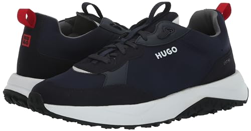 Image of HUGO Mens Running Style Mix Material Sneakers