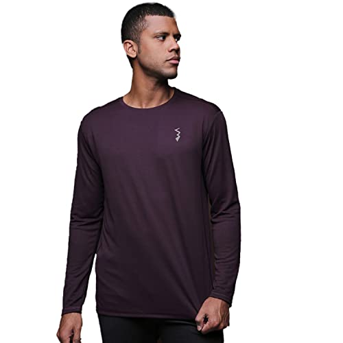 Campus Sutra Men's Activewear Regular Fit T-Shirt For Casual Wear | Crew Neck | Long Sleeve | Pull On Closure | Jersey T-Shirt Crafted With Comfort Fit For Everyday Wear