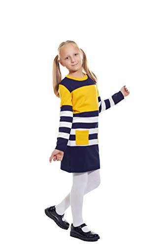 Robe fille en jersey à manches longues Arte Mio avec poches