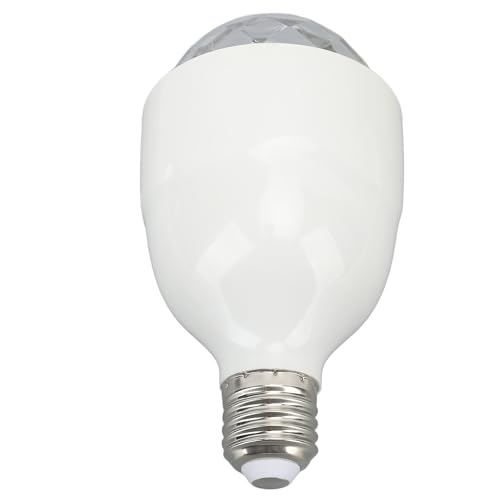 Lampa Kulowa Dyskotekowa RGB Obrotowa żarówka LED na imprezę, Aktywowana Dźwiękiem Lampa Sceniczna E27 z Pilotem, światło Stroboskopowe RGB w Kształcie Kuli Dyskotekowej na