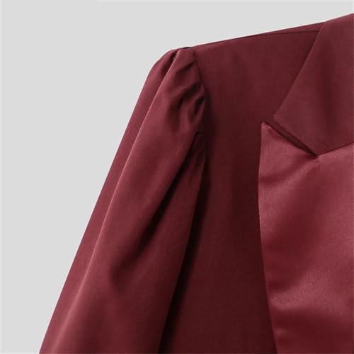 Men's Patchwork Suit Coat Slim Fit Lightweight Design for Club, Street, or Event Performance Use3