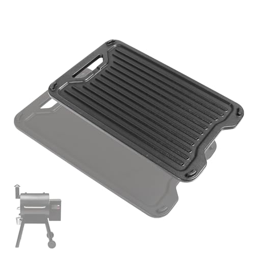 BAC609 Reversible Grill Griddle for Traeger Pro 575 780 Century Eastwood 22 Eastwood 34 Grill Accessories Cast Iron Cooking Plate for Traeger Ironwood XL Exas Elite 34 Pro 20 Accessories