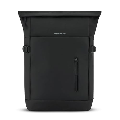 Sac à dos Helsinki All Black grand volume étanche Kapten & Son bagage cabine ordinateur