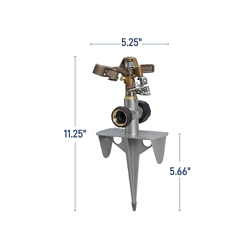 Orbit Brass Impact Sprinkler, Zinc Spike Base, Adjustable - 56946 - image 2