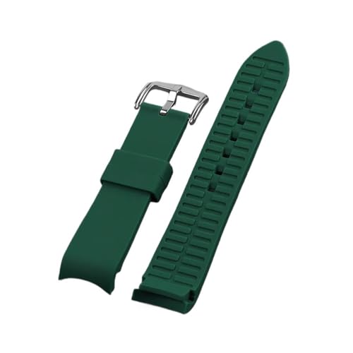 Bracelet montre silicone incurvé premium et boucle papillon en acier inoxydable brossé