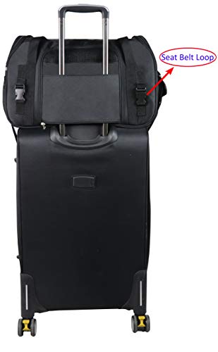 EliteField Soft Pet Carrier (3 Year Warranty, Airline Approved) Soft Sided Dog Puppy Cat Carrier Travel Bag (X-Large: 21" L x 12" W x 13" H, Black)