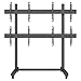 2x2 Rolling Video Wall Mount Cart Display with Micro Adjustment Arms Vesa Universal TV Television