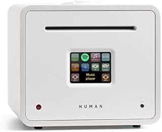 NUMAN Unison Retrospective - All-in-One Receiver, Amplifier, Internet Radio, CD Player, DAB +, FM Radio, Bluetooth, USB Port, 2 x 40 Watt RMS, Remote Control, Spotify Connect, White