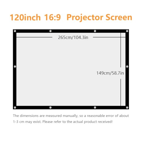 Pantalla de proyección plegable 120 pulgadas 16:9 portátil miniatura 2