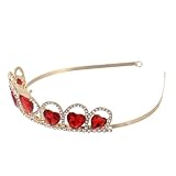 HEALEEP Diadema de Boda Corazón y Tiara en Naranja, Tocado para Mujer Gemas de Imitación, Diseño Elegante y Cómodo para Ceremonia y Fiesta, Accesorio de Pelo Adecuado para Novia