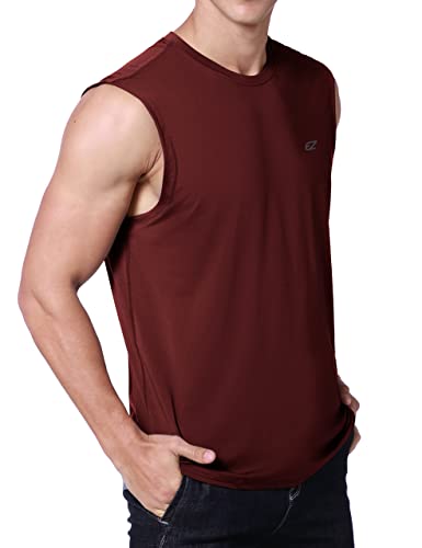 Image of EZRUN Men's Workout Sleeveless Shirts Quick Dry Muscle Swim Shirt Gym Fitness Running Beach Tank Tops