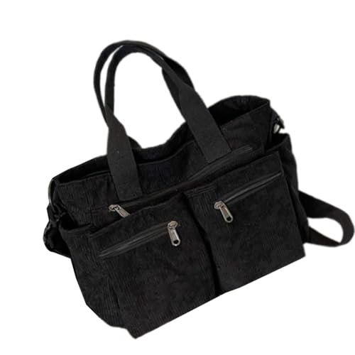 Women Bag Large Capacity Shoulder Bag with Pockets Korean Styles Cord Handbag Corduroy Crossbody Bag Top Handle Bag2