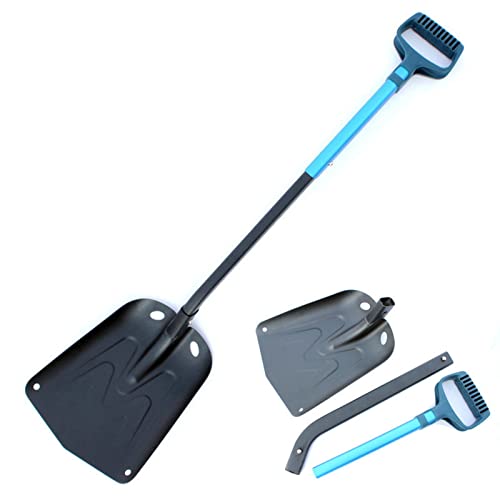 ZXNQ Pelle À Neige Pelle De Boue De Neige d'escalade en Aluminium Pelle À Neige Pliable, Randonnée en Plein Air Multifonction Pliable Camping Sauvage Conduite ​Al
