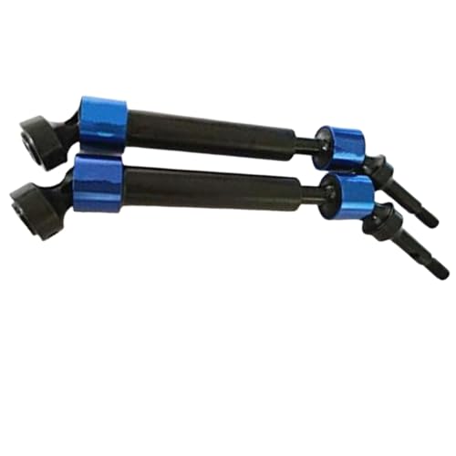AFDHGS Upgraded Heavy-Duty Steel Splined CVD Driveshaft Axles for Traxxas 1/10 E-Revo, Summit, E-MAXX, T-MAXX - 2pcs Set (Blue)