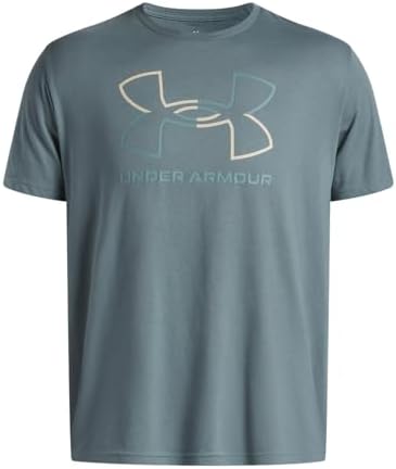 Under Armour Men's Global Foundation Short Sleeve T Shirt, (587) Jasper Blue/Khaki Base/Serpentine, 3X-Large - 2