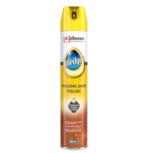 SC Johnson Professional Pledge Amazing Shine Polish Restores Gloss & Protects Surfaces Quick Drying Fresh Scent 400ml Spray - for Professional Use Only