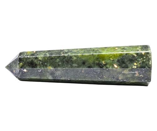 Image of Crystal Heaven Certified Green Jade Tower Obelisk Point For Chakra, Healing And Balancing - Aaa Grade Original Certified Gemstone Agate For Reiki Meditation Yoga Spiritual (2-3 Inches)