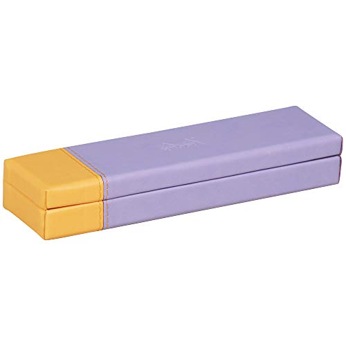 RHODIA-318879C-Iris-Pen-Tray-21x55x3-cm-Orange-Saddle-Stitching-Faux-Leather-Exterior-Rhodiarama-Home-Office-Collection-Office-Organization-Designer-Storage