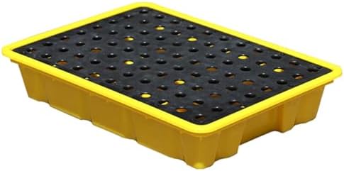 Drum Spill Containment Pallet, Modular Anti-Spill Platform for Industrial and Warehouse Safety,49x33x9.5CM/19.3x13x3.75in