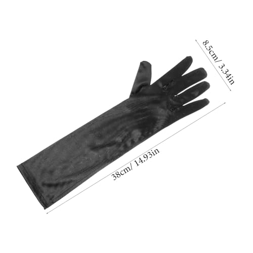 2Pairs Satin Stretchy Gloves for Women Elegant Elastic Party Banquet Gloves for Weddings Engagements and Special Events2