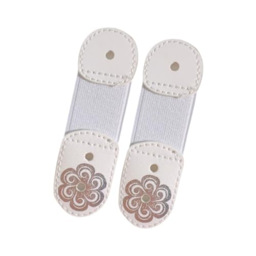 kowaku 2X Figuras de Patinaje Correas de Encaje Bandas elásticas Botas de Patinaje protección para práctica para práctica, Blanco