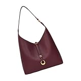 Thewasc Leichte Beuteltasche für Damen, mit kosmetischer PU-Schultertasche, geräumig, lässig, Unterarmtasche für den täglichen Gebrauch, geräumige PU-Umhängetasche für Damen, stilvolle Eimer-Geldbörse