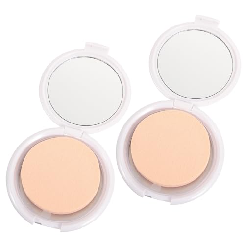 jojofuny 2pièces Boîtier pour Fond de Teint Cushion et Boîte à Houppette avec Miroir Intégré Contenant pour Cosmétique Liquide Boîtier Portable pour Maquillage