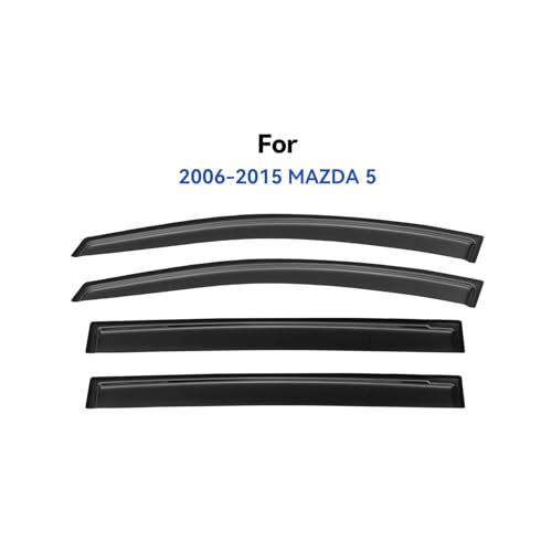 Image of Window Visors Rain Guards Shield for 2006-2015 Mazda 5, Out-Channel Window Vent Wind Deflectors Visors Shades for 06-15 Mazda 5