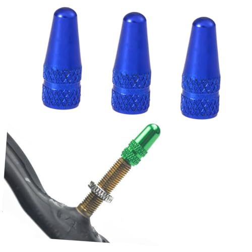 6 Tapas de Válvula para Bicicleta de Aleación de Aluminio Azul para Neumáticos de Bicicleta de Ruta y Montaña, Cubiertas Anti-Óxido, Rosca Suave, Fácil Instalación y Sellado