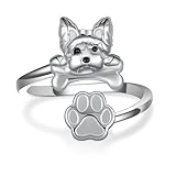 chien yorkshire a vendre en suisse Cadeaux Yorkie pour Femmes : Les dimensions de la bague yorkie sont de 21 * 23 mm (0,83 * 0,91 pouce). Le style général est unique et convient parfaitement à un port quotidien.