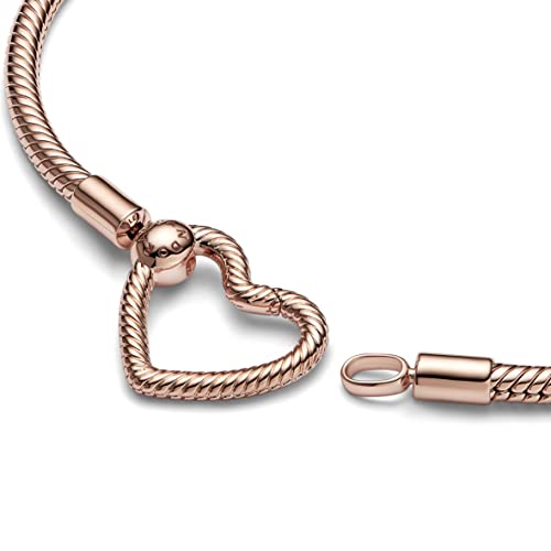 Pandora Moments Heart Closure Snake Chain Bracelet, 582257C00-20 #TOP1