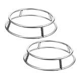 NUOBESTY 2 pièces Support Wok Acier Inoxydable Anneau Robuste et Stable pour Poêle Wok S...
