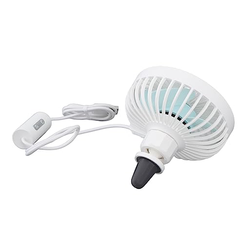 Image of Car Fan, Air Vent Clip Fan 3 Speed Strong Wind Plug and Play for Cars Tables Home Office for Driver Students (White)