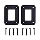 Gdfnmogo 2 Stück 1 Weg Kippschalter Panel Gehäuse Halterung mit Schrauben, 50 x 68 mm Metall Wippschalterplatte für Autos, LKW, Busse, Boote, Wohnmobile, Ersatz elektrisch