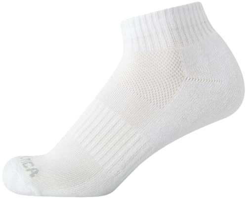 Image of Nautica Women's Quarter Cut Moisture Control Athletic Socks with Cushioned Comfort (12 Pack)