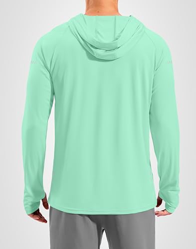 Image of Men's Sun Protection Hoodie Shirts Long Sleeve UPF 50+ Swim Shirts for Men Rash Guard Fishing Shirt Quick Dry