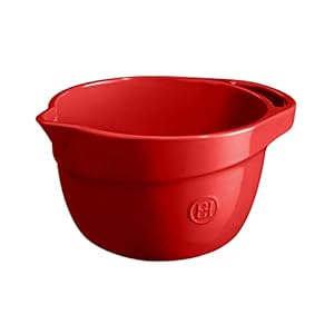 Emile Henry 3.7 Quart Medium Mixing Bowl, Burgundy