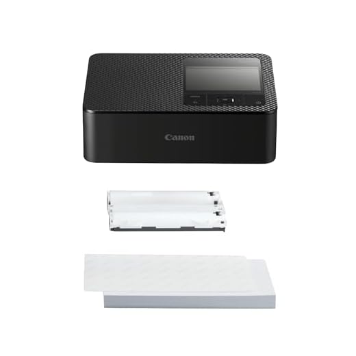 Canon SELPHY CP1500 Mobiler Fotodrucker mit Papierset, Schwarz - Drahtloser Bluetooth-Drucker mit Zubehör - Kompakt und Leicht - Mi 54 Blatt Papier im 4x6 Postkartenformat