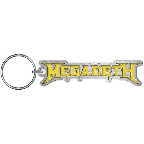 Image of Razamataz MEGADETH # 4 SO FAR SO GOOD KEYCHAIN KEYRING yellow unisex